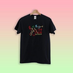 90s Vintage T-Shirt - New Orleans Jazz Tee - Retro Graphic T Shirt - S